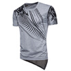 Men Cotton Casual T Shirt Short Sleeve Printed Pullover Tops
