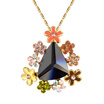 Necklace GIFT OF LOVE exquisite triangle-shaped Pendant Necklace Sweater Necklace