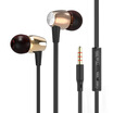 BYZ SM461 Noise Canceling Stereo Metal Ear Phone Earphone Champagne Gold For Apple Samsung Huawei Xiaomi Meizu VIVO etc