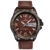 Naviforce 9055 Men Luxury Watches Quartz 30m Waterproof Leather Masculino Sports Wristwatch