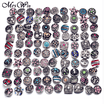 50 unids pieces Wholsale 18mm Ronda de Joyería Redonda Broche de Diamante Metálico Snap Fit Snap Button Pulsera Brazalete Collar