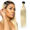 Nami Hair 4 Bundles Ombre 1b613 Blonde Brazilian Human Straight Hair Extension Two Tone Color 10"-22" Human Hair Weave
