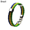 2018 FIFA World Cup National Flag Women Men Football fans Couples Braided Bracelet Bangle Woven Bracelet Russia World Cup