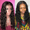 Glueless Full Lace Human Hair Wigs with Baby Hair Water Wave Brazilian Human Hair Lace Front Wig for Black Women