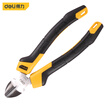 Deli deli non-slip plastic handle diagonal pliers 60th chrome vanadium steel oblique pliers wire cutters 7 inch DL0203