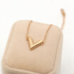 Korean V Letter Bracelet Women Fashion Titanium Steel 14k Rose Gold Jewelry Anti-Fade