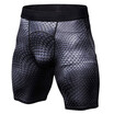 Mens Fashion 3D Printed Training Fitness Running Sweatpants Stretch Tight Quick-Dry Shorts Mens Serpentine Body Shorts