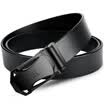 Delidu belt men&39s automatic buckle leather belt fashion business casual belt D-WJCZDK-D29 black surface upgrade no sandwich belt body