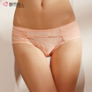 Urban beauty ladies underwear modal breathable low waist hip lace sexy briefs 188595 pink M