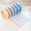 Deli deli 6 rolls of books&paper tape 10m × 10mm solid color series material stickers HZ001