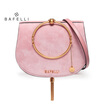 BAFELLI suede sheepskin shoulder bag metal tassels bolsos mujer metal ring handbag rose gold saddle bag women messenger bags