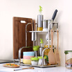 Youjia kitchen supplies racks microwave oven racks stainless steel floor pots kitchenware seasonings storage shelves donated racks U-3001