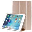KOOLIFE Apple iPad AIR2 Cover Silk Leather Case Dormancy Wake Tri-fold Holster Stand Leather Case iPad air2 Tablet Cover 97 Inch - Gold