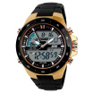 Mens Dual Time Analog-digital Plastice Band Sports Wrist Watch