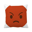 Angry Red Cute Online Chat Emoji Square Throw Pillow Insert Cushion Cover Home Sofa Decor Gift