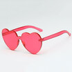 New Arrival Red Heart sunglasses for women 2018 trendy novelty rimless sun glasses candy color love style fashion pink eyewear