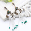 US Hot sale Beaded Earring For Women Tulip Flower Tassel Pendant Earrings Turkish Antique Gold Color Vintage Ethnic Jewelry