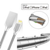 MFI All Stainless Steel Case USB Cable For iPhone 5s 6s 6 7 Plus Mobile Data Sync Charger for ios 9 10