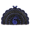 Fawziya Peacock Purse Evening Bag Metallic Animal Shape Clutch Cute Clutches