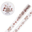 Kinbor hand book&paper tape 30mm7m cute hand book sticker decorative tape small Q coffee bath DTB64242