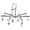 Bingyou stainless steel telescopic drying racks socks racks foldable drying towel racks hangers diaper clips wash drying clips 16 clips umbrella