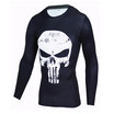 Hot Sale Fitness MMA Compression Shirt Men Anime Bodybuilding Long Sleeve Crossfit 3D Superman Punisher T Shirt Tops Tees
