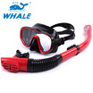 Whale Brand High Quality diving Mask Snorkel set with wide view diving mask goggles&snorkel set