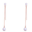 Vintage Fashion White Imitation Peari Long Drop Earrings Fashion Jewelry Womens Accessories Female Ladies Dangle Earring 27311