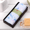 Japan Uchino UCHINO&the wind 1 a set of towels gift box pure cotton gauze exquisite elegant comfortable water absorption B1 blue 70g piece towel size 34 83cm