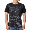 Fashion Mens O-neck Mathematical Formula Print Pullover T-Shirts