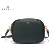 BAFELLI new arrival split leather shoulder bag simple circular bag solid zipper bolsa feminina hot sale red small women bag