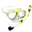 WaterTime Frog Fins Swimming Snorkeling Sambo Set Goggles Adult Full Dry Snorkel Equipment Diving Mask Yellow