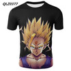 Large Size Mens Fashion Casual T-shirt Dragon Ball Anime Print T-shirt Short Sleeve Slim Sport T-shirt Top