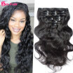 Clip In Human Hair Extensions Body Wave Clip In Hair Extensions Brazilian Virgin Hair Clip-In Extension For Black Women 10pcsset