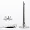 Times square aluminum laptop stand vertical computer stand desktop storage shelf laptop stand metal computer base bracket helps notebook cooling