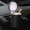 KOOLIFE car outlet ashtray with lights car ashtray with cover creative car interior accessories ashtray car ash barrel car accessories ashtray black
