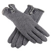 New Female Autumn Winter Non-Inverted Velvet Cashmere Full Finger Warm Lace Gloves Women Cotton Touch Screen Gloves 1005