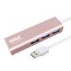Haile HU-302M-3 USB30 wired Gigabit Ethernet USB to RJ45 cable interface notebook external network card 3 USB HUB hub Rose
