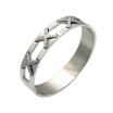 Europe&the United States fashion jewelry wide three X diamond cut bracelets titanium steel bracelets for men&women