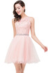 Tulle Beaded Crystal Short Prom Evening Homecoming Dress Cocktail Pageant Cocktail Gown