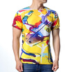 Mens Pullover Floral Printing Irregular Pattern O-Neck T-Shirts