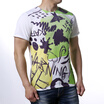 Mens O-neck Print Decoration Personalized Short-sleeve T-shirt