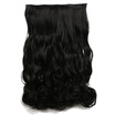 Rhyme 23" Light Brown Full Head One Piece Curly Wave Hair Extensions 5clips Clips in Synthetic Wig Pieces for GirlWoman