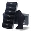 Langsha socks mens thin section sweat-absorbent cotton socks in the tube business sports mens cotton socks solid color black 2 dark gray 1 Navy 1 light gray white 1