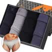 Playboy Mens Underwear Cotton Solid Color Waist Panties Mens Triangle Shorts 4 Gift Boxes Multicolor XL