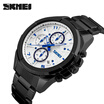 SKMEI Mens Sport Watch Fashion Watch Wrist watch Quartz Stainless Steel Band Black