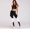 Qian Xu quick dry mesh yarn yoga pants black high waist stretch running fitness Slim pants pants trousers fitness pants