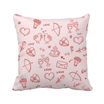 Pink Red Hearts Love Valentines Day Square Throw Pillow Insert Cushion Cover Home Sofa Decor Gift