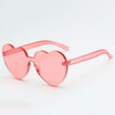 New Arrival Red Heart sunglasses for women 2018 trendy novelty rimless sun glasses candy color love style fashion pink eyewear