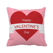Happy Valentines Day Pink Red Square Throw Pillow Insert Cushion Cover Home Sofa Decor Gift